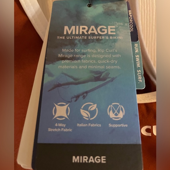 Rip Curl Trippin Run Swim Surf  Collection Tank and Legging Set /Size S /Maroon - Picture 13 of 16